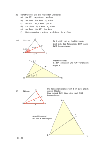 61_23 Konstruieren Sie die folgenden Dreiecke: a - SOS
