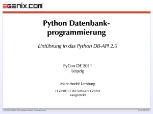 Python Datenbankprogrammierung