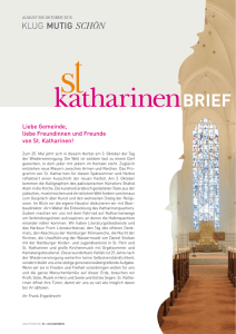 Katharinenbrief  | August bis Oktober 2015