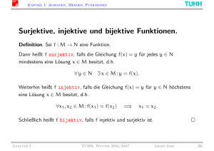 Surjektive, injektive und bijektive Funktionen.