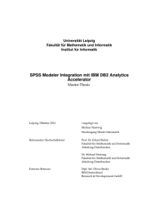 SPSS Modeler Integration mit IBM DB2 Analytics Accelerator