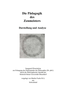 Die Pädagogik des Zenmeisters - Düsseldorfer Dokumenten