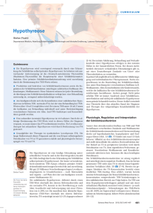 Hypothyreose - Swiss Medical Forum