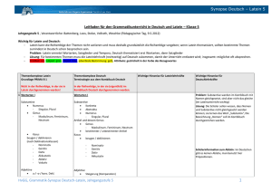 HvGG, Grammatik-Synopse Deutsch