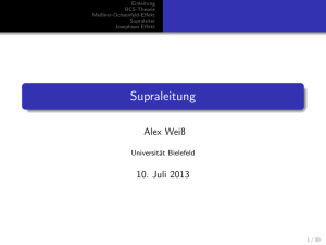 Supraleitung - Universität Bielefeld