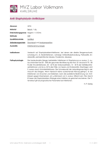 Anti-Staphylolysin-Antikörper - MVZ Labor PD Dr. Volkmann und