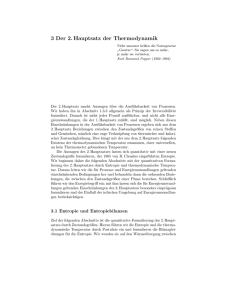 3 Der 2. Hauptsatz der Thermodynamik