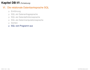 SQL vom Programm aus