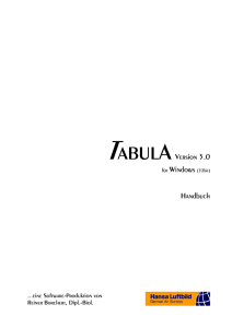 TABULAVersion 5.0 für Windows (32bit) Handbuch