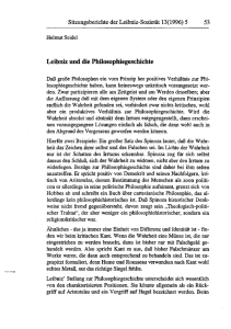 Leibniz und die Philosophiegeschichte - Leibniz