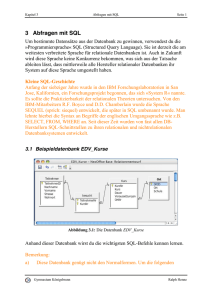 3 Abfragen mit SQL