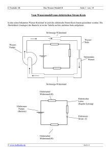 Vom Wassermodell zum elektrischen Strom