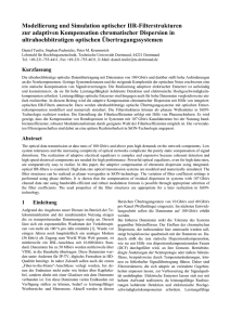 Modellierung und Simulation optischer IIR