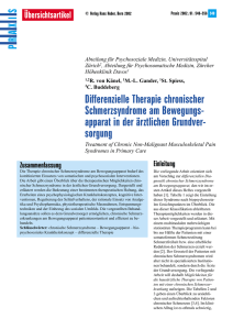 L. Gander, St. Spiess, C. Buddeberg: Differenzielle Therapie