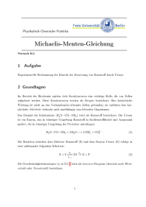 Michaelis-Menten-Gleichung (Enzymkinetik)