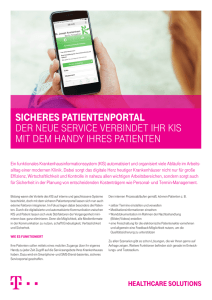 Sicheres Patientenportal - Telekom Healthcare Solutions