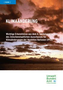 Klimaänderung - Europäischer Sozialfonds für Deutschland