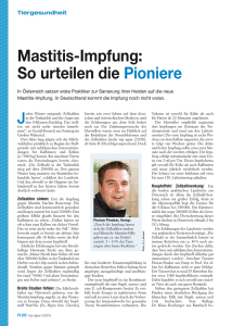 Mastitis-Impfung: So urteilen die Pioniere