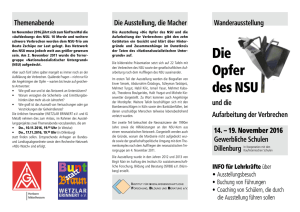 Die Opfer des NSU - Kaufmännische Schulen Dillenburg