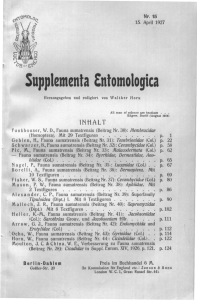 Supplementa Entomologica