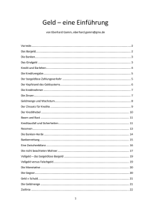 Geld – eine Einführung