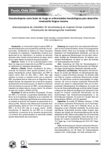 Granulocitopenia como factor de riesgo en enfermedades