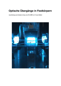 Optische Übergänge in Festkörpern