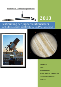 Bestimmung der Jupiterrotationsdauer