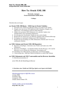 How To: Oracle XML DB