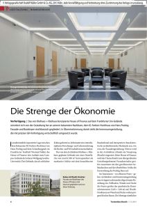 Die Strenge der Ökonomie - dig deutsche innenbau gmbh