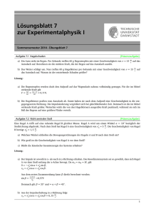 Lösungsblatt 7 zur Experimentalphysik I