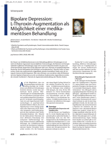 Bipolare Depression: L-Thyroxin-Augmentation als Möglichkeit einer