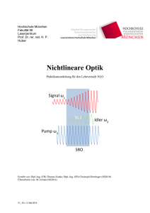 Nichtlineare Optik - Hochschule München