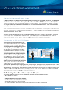 SAP ERP und Microsoft Dynamics™ CRM