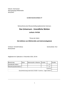 Die Kollision von Milchstraße und Andromedagalaxie