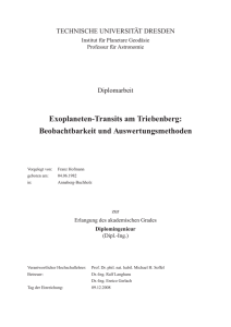 Exoplaneten-Transits am Triebenberg