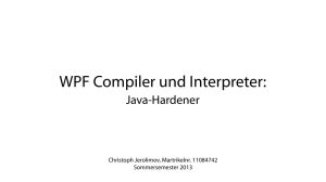 WPF Compiler und Interpreter: