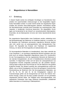 4 Magnetismus in Nanostäben 4.1 Einleitung