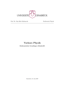 Vorkurs Physik - May