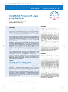 Monoklonale Antikörpertherapie in der Onkologie