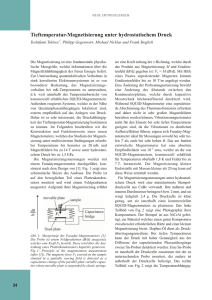 Tieftemperatur-Magnetisierung unter hydrostatischem Druck