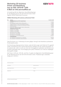 Marketing CD business Preise und Bestellung Fax an 050