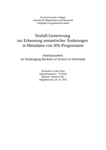 Testfall-Generierung zur Erkennung semantischer Änderungen in