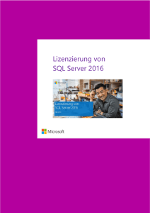 Lizenzierung von SQL Server 2016