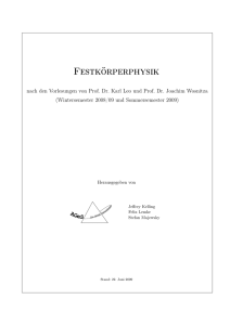 Festkörperphysik - AGeS - Die Skript