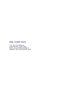 SQL Crash-Kurs