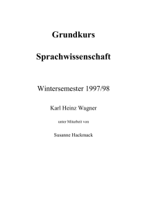 Grundkurs Sprachwissenschaft