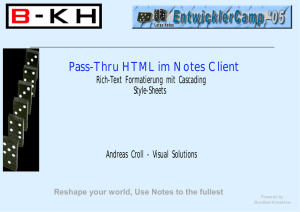 Pass-Thru HTML im Notes Client