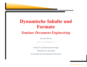 Dynamische Inhalte und Formate