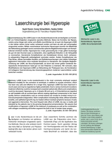 Laserchirurgie bei Hyperopie